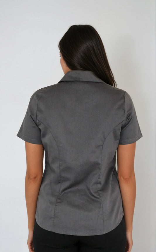 Camisa de Botones Manga Corta para Mujer