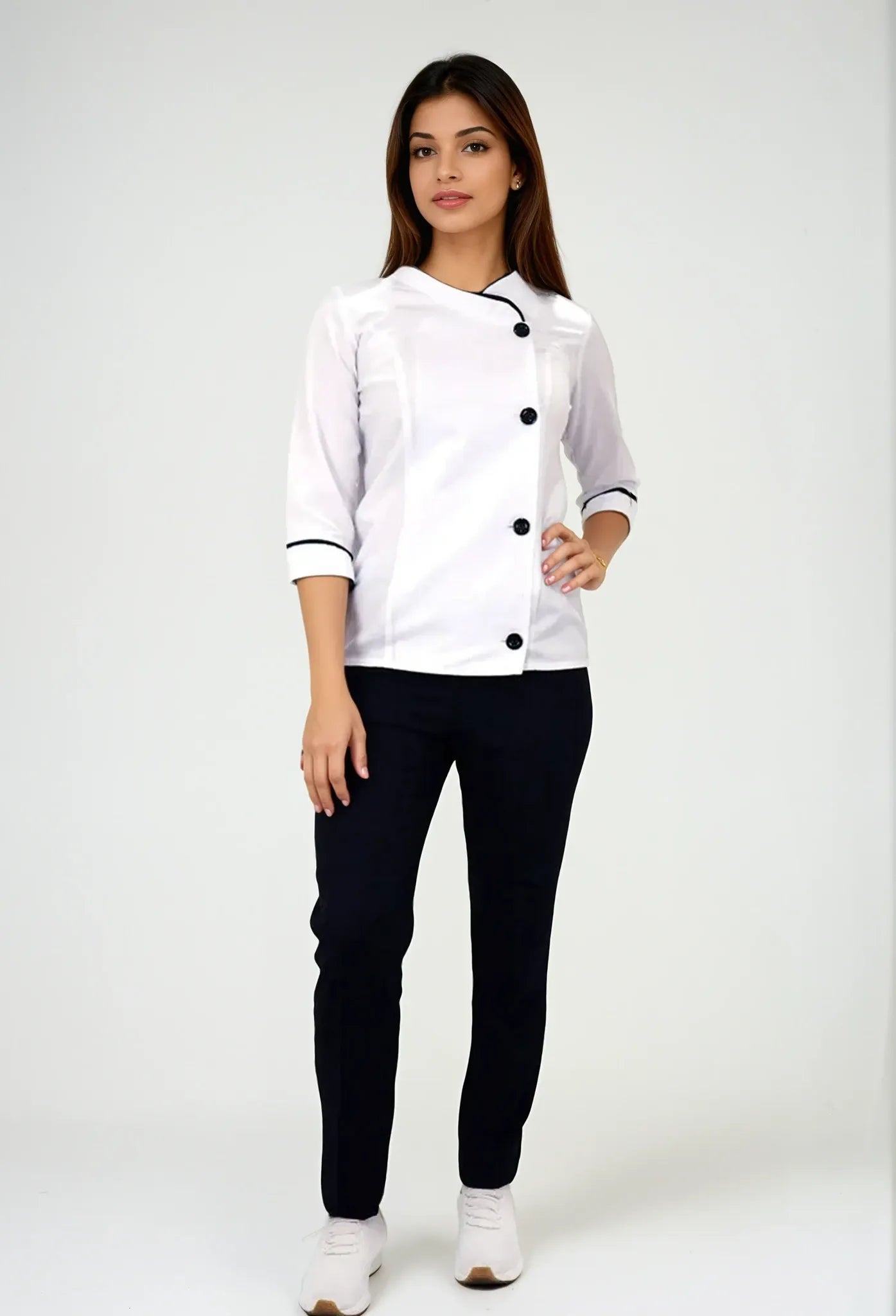 Conjunto con chaquetín de Chef para Dama