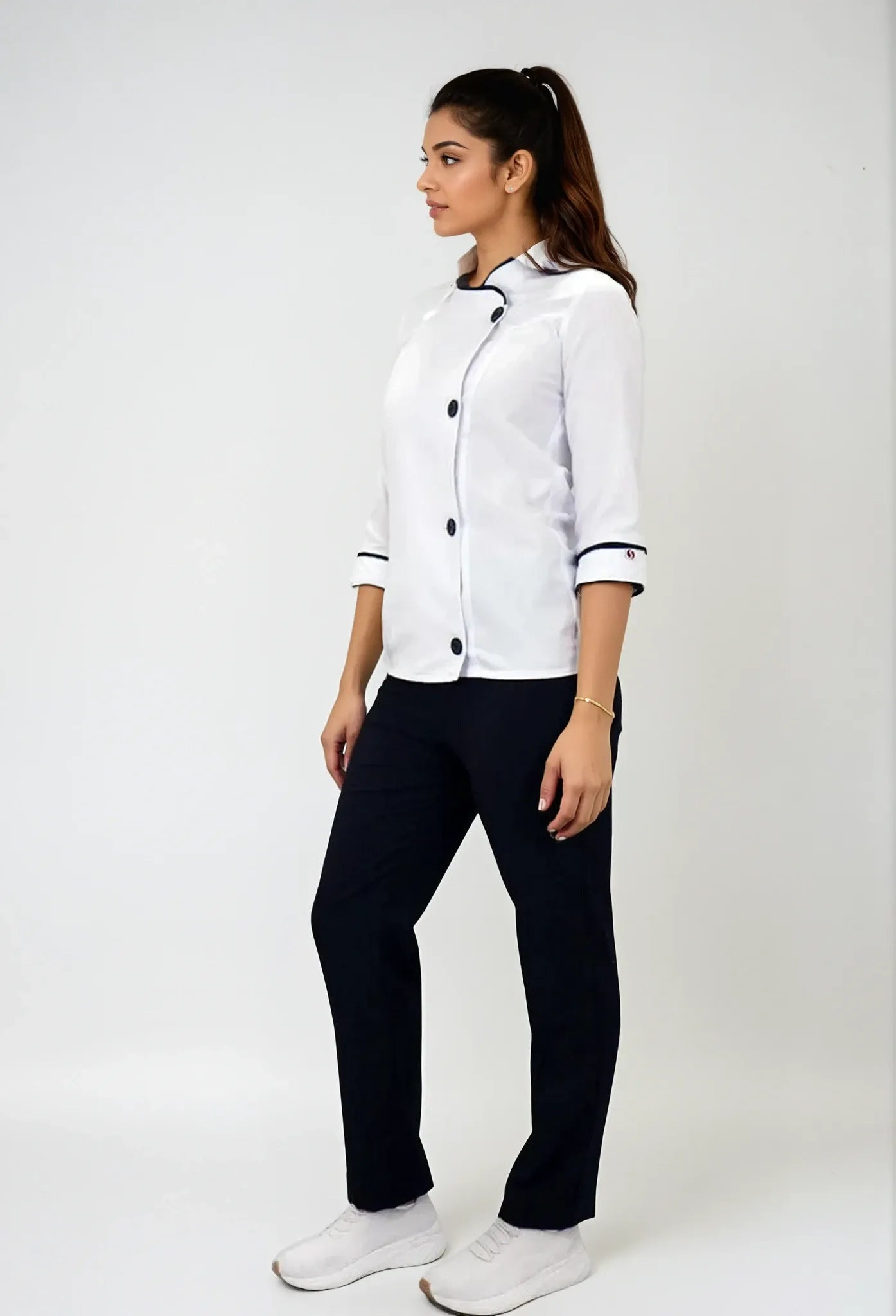 Conjunto con chaquetín de Chef para Dama