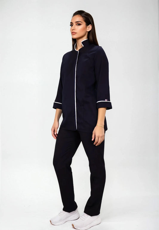 Conjunto de Chaquetín con Zipper de Chef para Mujer