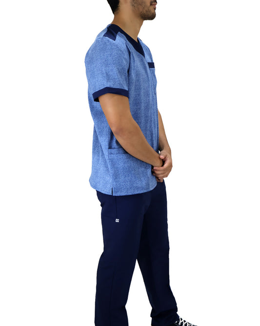 Conjunto Azul Antifluido con Libertad de Movimiento para Hombre