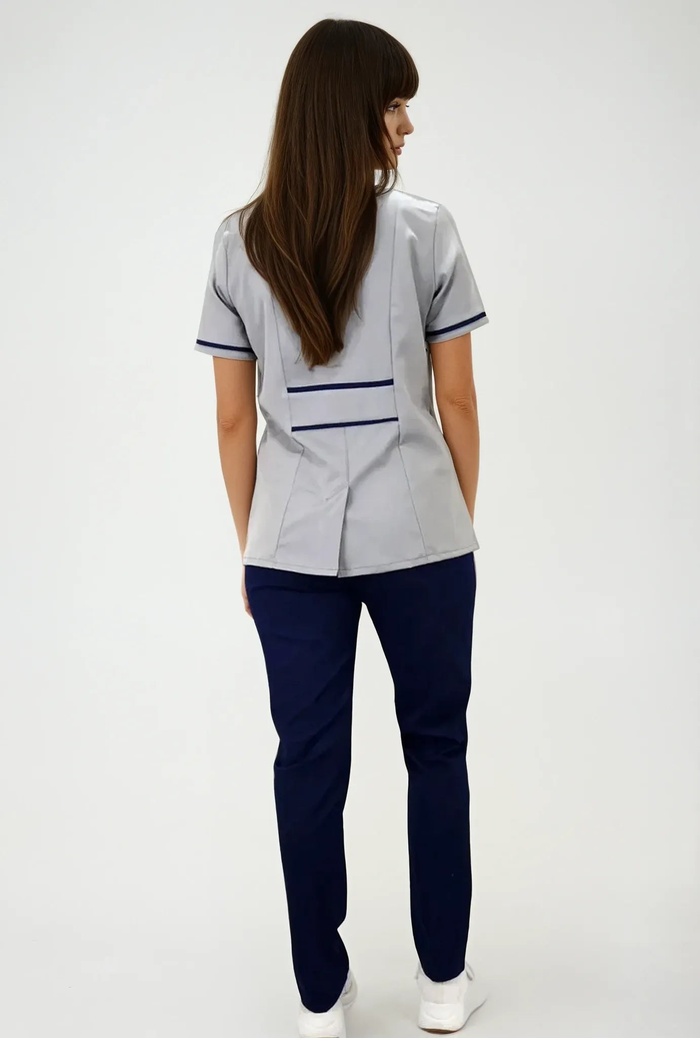 Uniforme para Servicio de Limpieza Antifluido Gris Mujer
