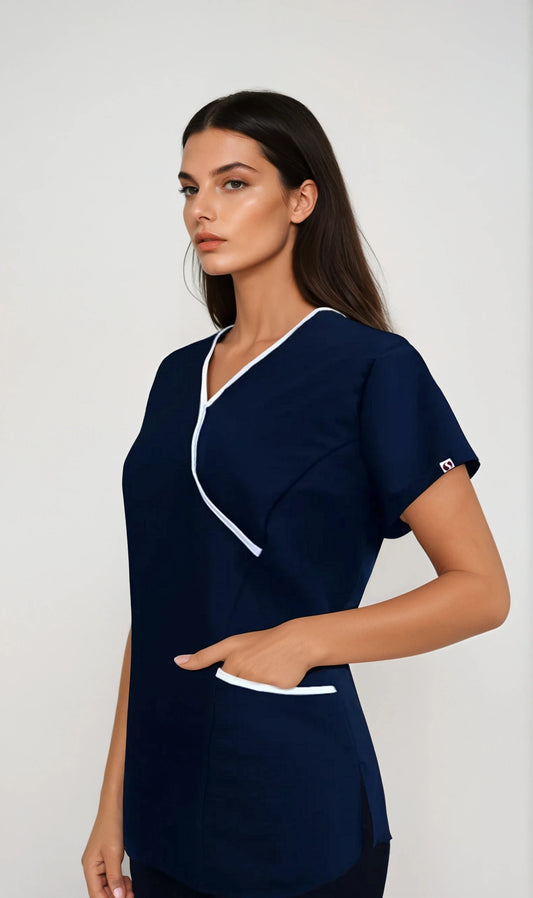 Uniforme Antifluido y Anticloro para Servicio de Limpieza Azul Marino