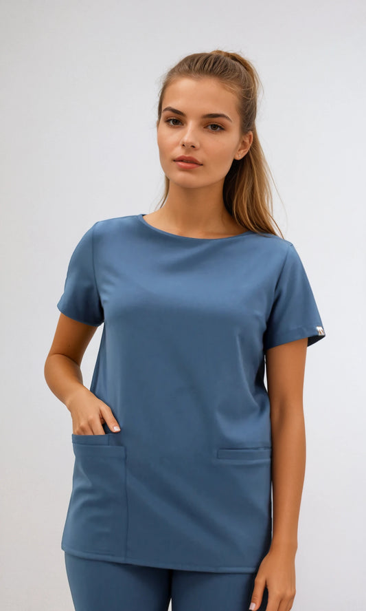 Uniforme Spandex Azul Petróleo para Mujer