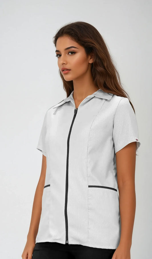 Chaquetín con Cierre para Servicio de Limpieza para Mujer