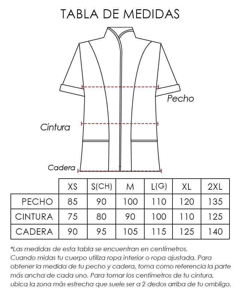 Chaquetín para Servicio de Limpieza para Mujer Spandex, Antifluido y Anticloro | SOZU