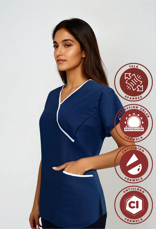 Filipina para Servicio de Limpieza Spandex, Antifluido y Anticloro Mujer