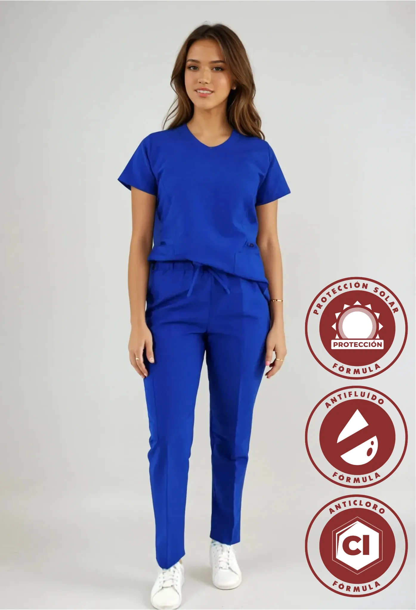 Conjunto quirúrgico Antifluído y Anticloro para Mujer