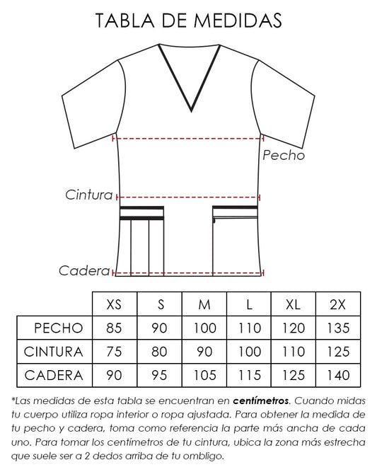 Filipina Spandex Multibolsas Negra para Estilista