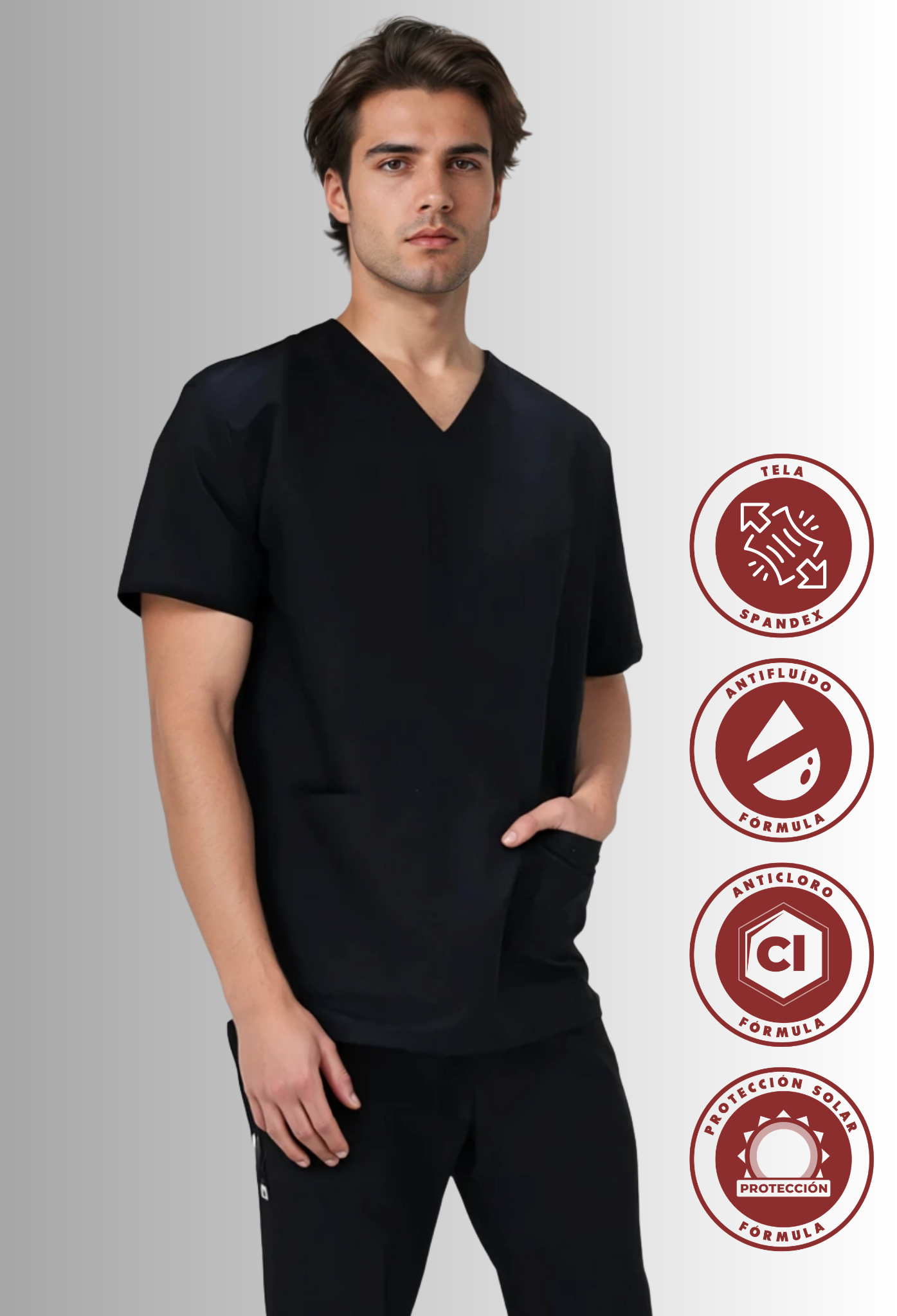 Filipina Anti fluido, Cloro resistente, Spandex y Protección Solar para Hombre