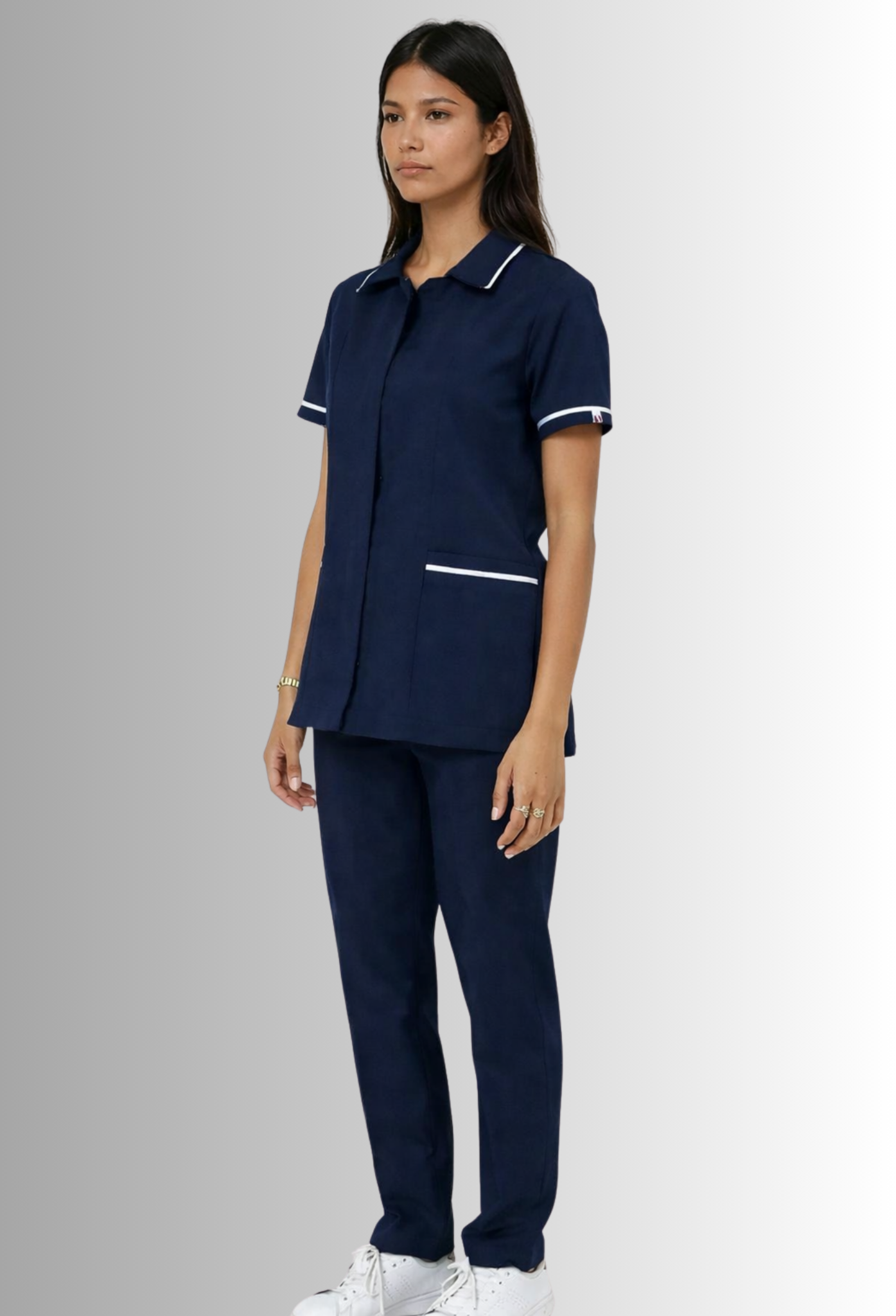 Uniforme de Limpieza Antifluido, Anticloro y Spandex para mujer