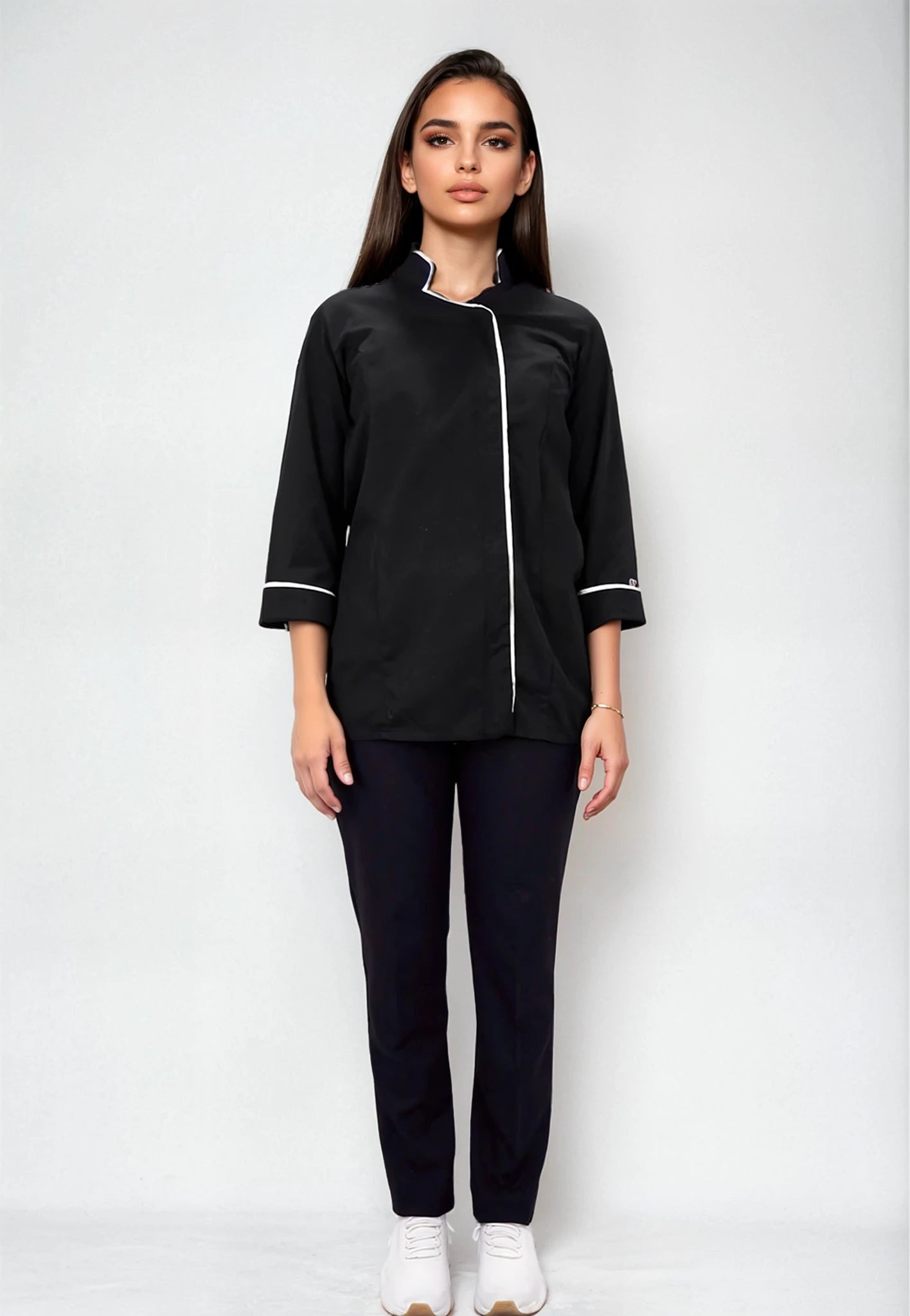 Conjunto de Chaquetín con Zipper de Chef para Mujer