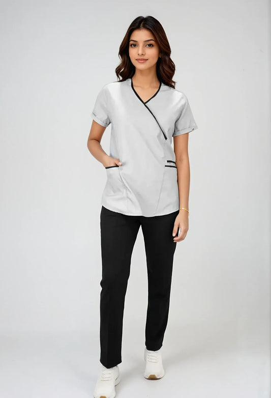 Uniforme para servicio de limpieza lineas negras