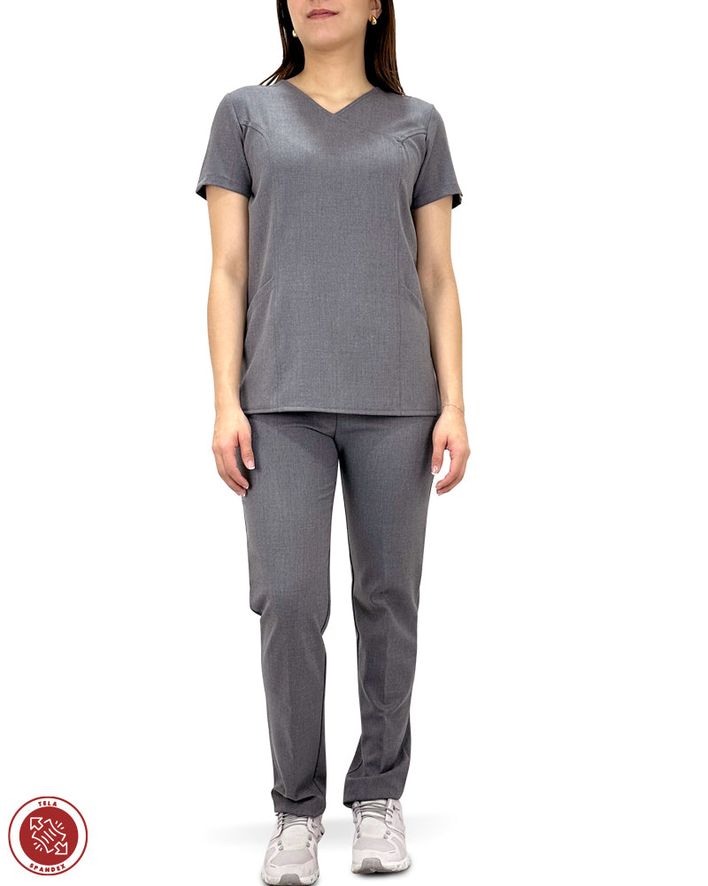 Conjunto gris con spandex para Mujer