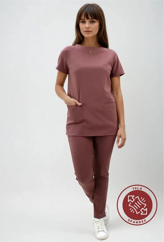 Uniforme Spandex rosa palo