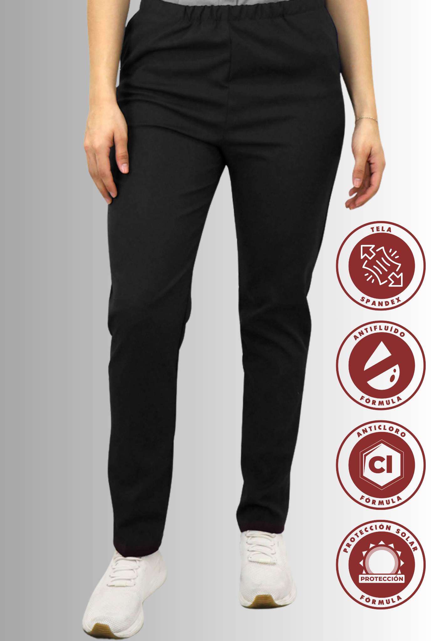 Pantalón para Mujer Anticloro, Antifluido y Spandex con Bolsas Laterales | SOZU