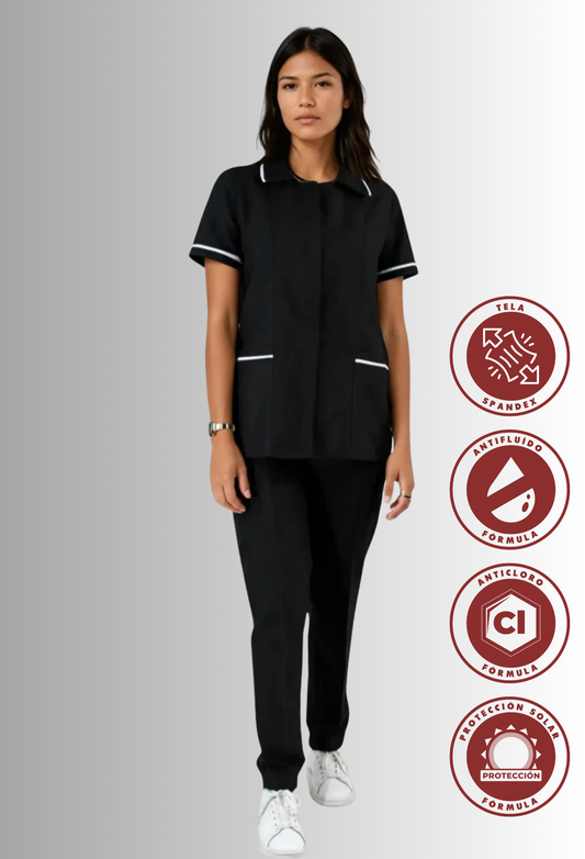 Uniforme para Servicio de Limpieza Spandex, Antifluido, Anticloro y Protección Solar