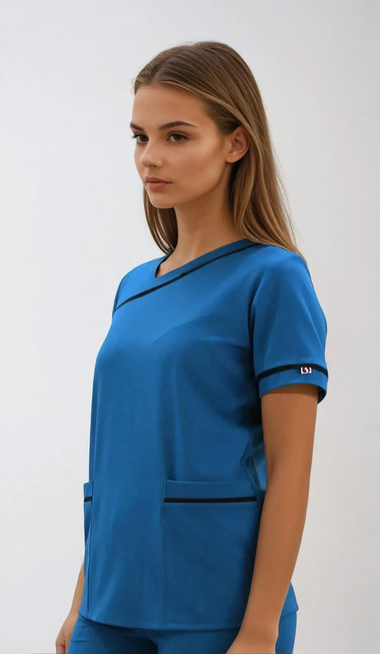 Uniforme Spandex con bies azul