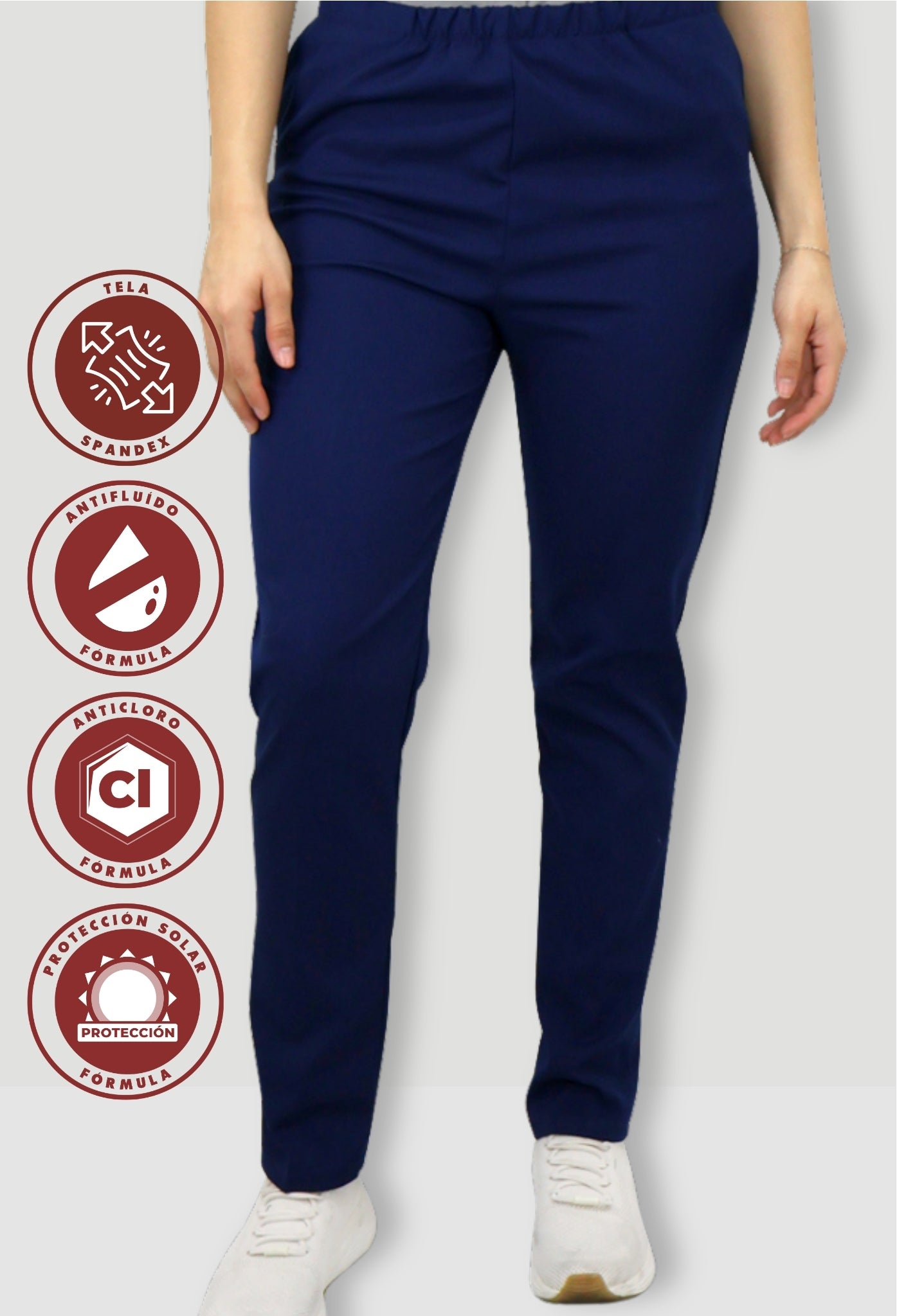 Pantalón Spandex, Antifluido y Anticloro con bolsas traseras para Mujer