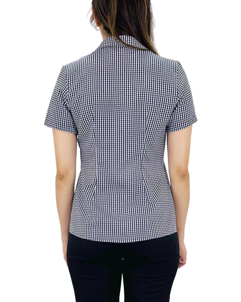 Camisa de cuadros manga corta Antimanchas para Mujer