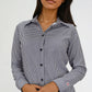 Camisa Antimanchas de Cuadros Manga Larga para Mujer
