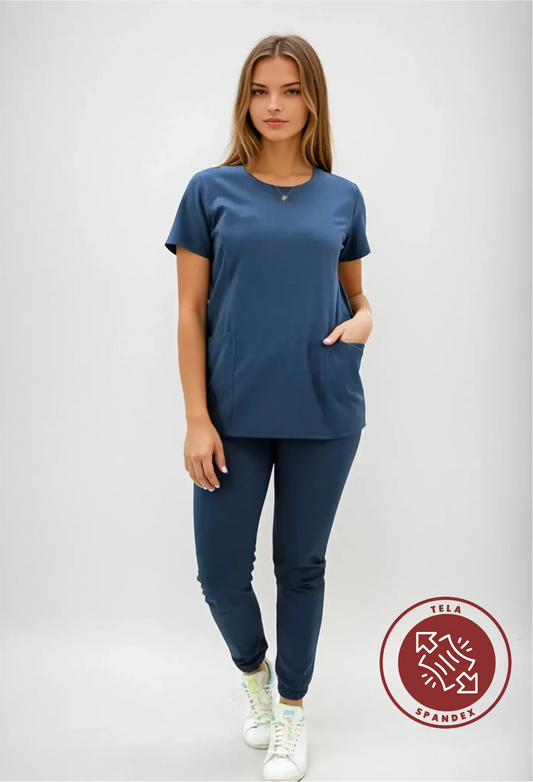 Uniforme Spandex azul petroleo