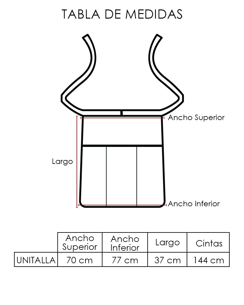 Mandil corto antifluido multiusos