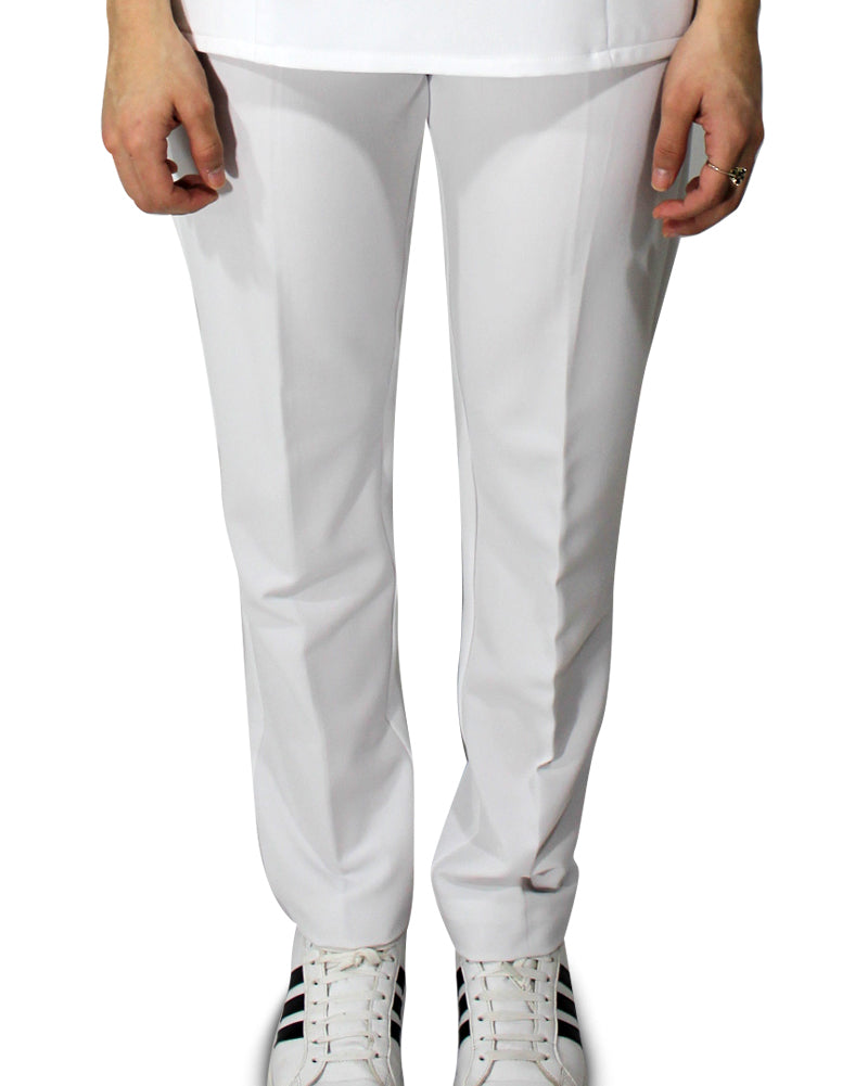 Pantalón Spandex blanco con bolsas traseras para Dama