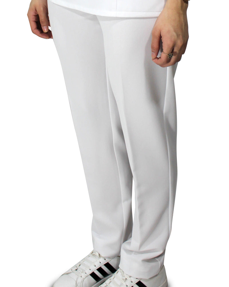 Pantalón Spandex blanco con bolsas traseras para Dama
